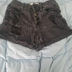 Black high rise mudd shorts